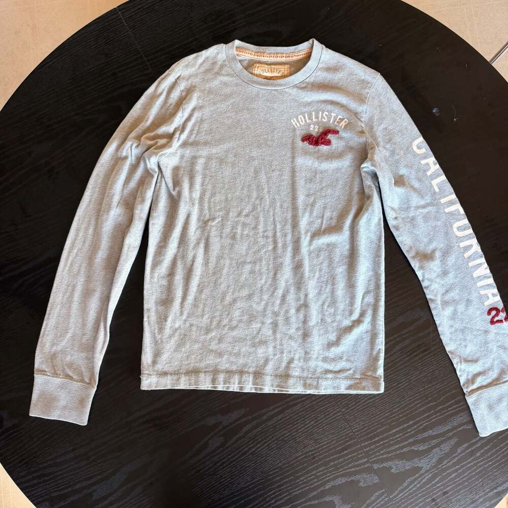 Y2K Vintage Hollister California Gray Long Sleeve Crewneck T-Shirt M